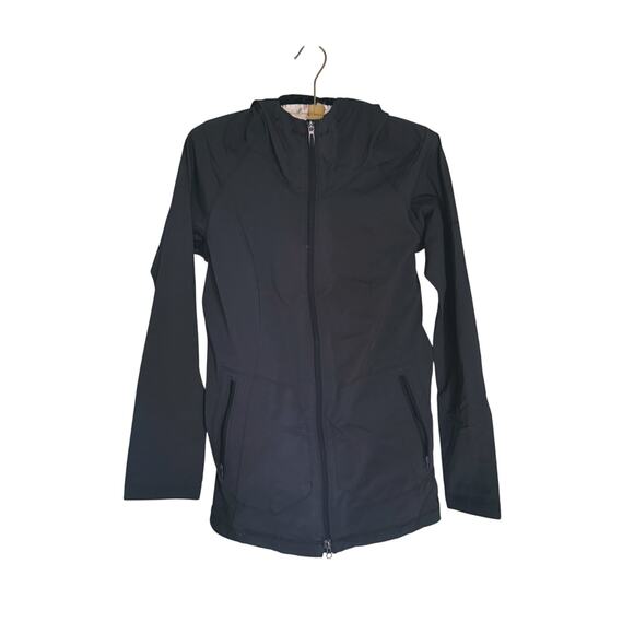 Columbia Kruser Ridge Soft Shell Full Zip Jacket Hooded Black Small Outdoor Warm - Picture 2 of 9